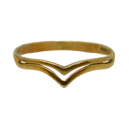 9ct yellow gold wishbone form - 9ct,