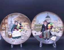 Royal Doulton Old Balloon Seller and The Balloon Man Decorative Plates-Seconds