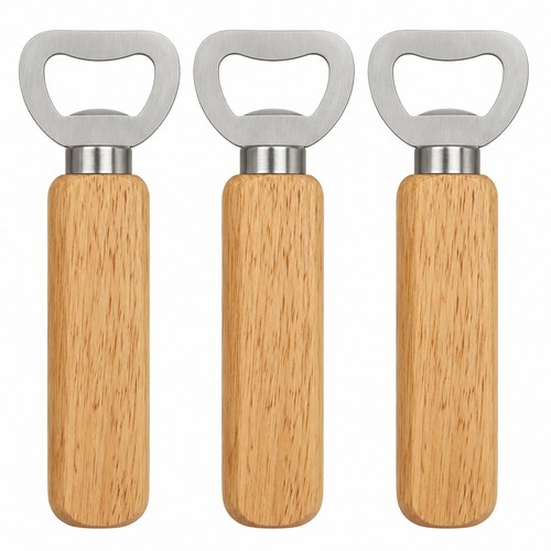 Wooden handle bottle opener - bottle,