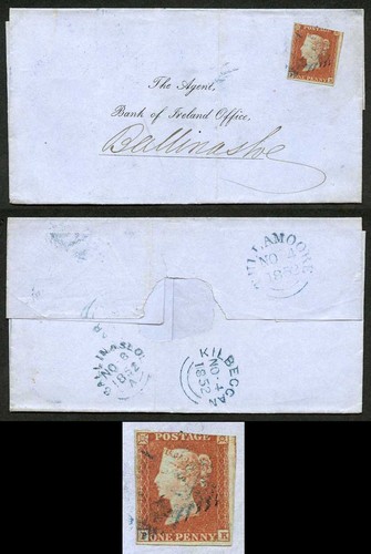 1841 penny red with 261 - (pk), a