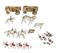 Vintage Britains Crescent Lead Die-Cast Queen Elizabeth II Coronation Coach Set