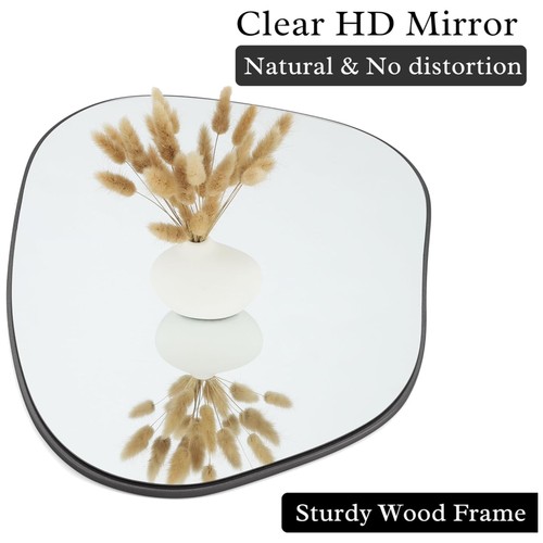 Stylish black mirror for wall - black,