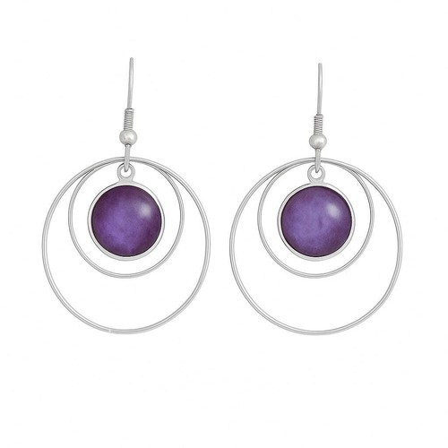 Anetha amethyst hoop - amethyst,