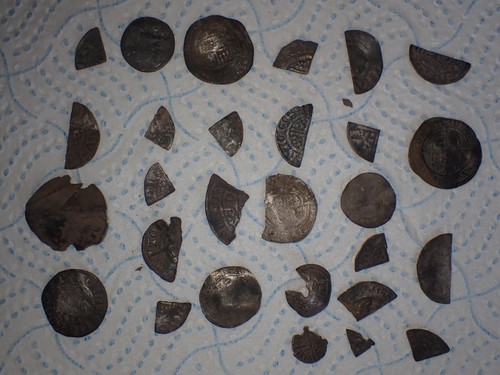 Silver hammered coins - silver, lot