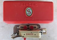 Vintage Red Singer Simanco Buttonhole Attachment 86718 with Singer storage Box