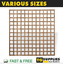 Rigid Wooden Timber Garden Trellis Fence Panels Golden Brown Treated All Sizes