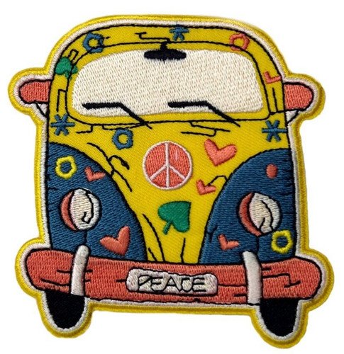 Hippie peace bus patch - peace,