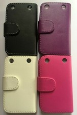 Book style PU leather folio, flip phone case, cover to fit Blackberry Curve 9320