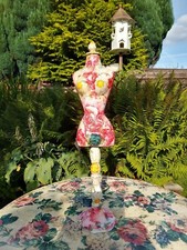 SMALL FEMALE DECOUPAGED MANNEQUIN , 45 CM TALL,  700 g, Jewelry / Art Display 