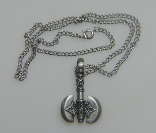 Double sided axe pewter - double-sided,