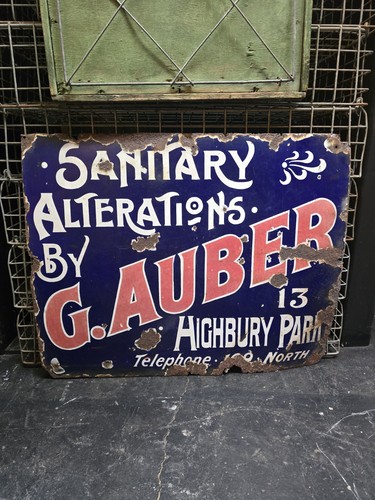 Antique edwardian enamel - enamel, sign