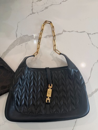Gucci jackie quilted - o, leather