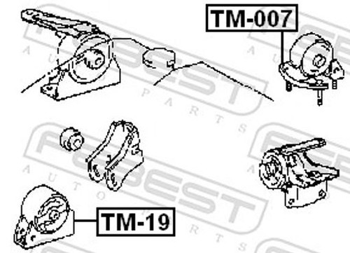 Fits febest 007 - rear, engine