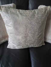 Cushion Covers Beige Cotton Print Set of 2 19x19 Inch