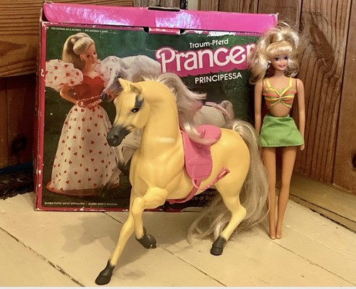 Barbie prancer horse - barbie, horse.