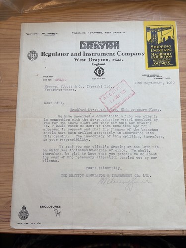 1929 billhead drayton - 1929,