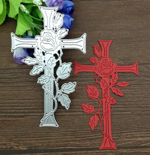 Cross vine border - vine, metal