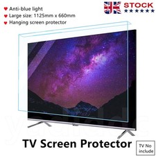 TV Screen Protector CLEAR  ANTI-BLUE 50" inch Protection Cover 2mm Thickness