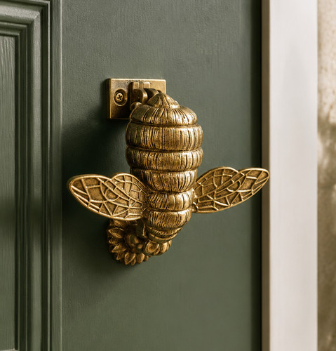 Metal bumble bee door - metal, knocker