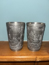 A Pair Of Pewter Cups, German