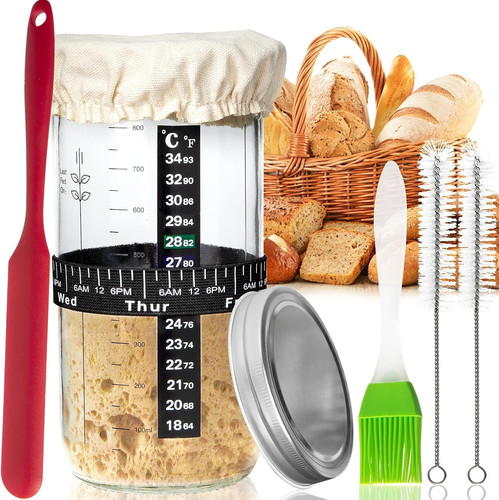 Sourdough bread starter - starter, jar