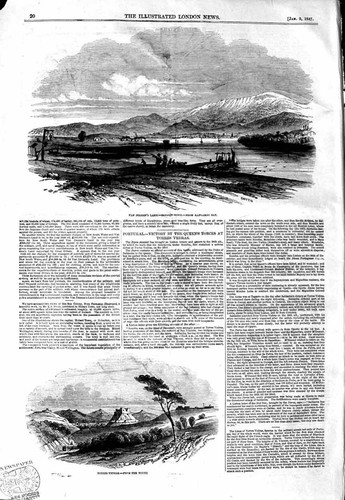 Old antique print 1847 van - print,