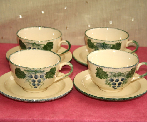 Poole pottery four cups - pottery,,