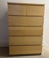 IKEA Malm 6-Drawer Wood Veneer