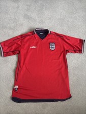 England 2002/04 Men's Umbro Reversible Away Football Shirt Large