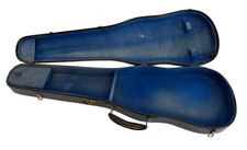 Vintage Violin Fiddle Case Black Blue Felt Musical Instrument - H3 O952