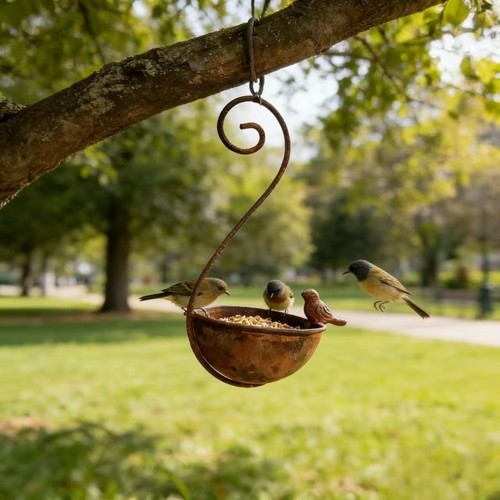 Hanging bird bath feeder - bath,