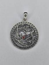 Phoenix dragon ruby pendant - phoenix,