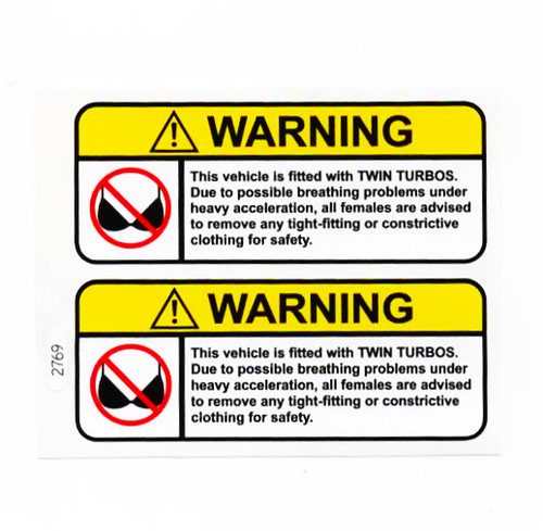 Twin turbos funny warning - funny,