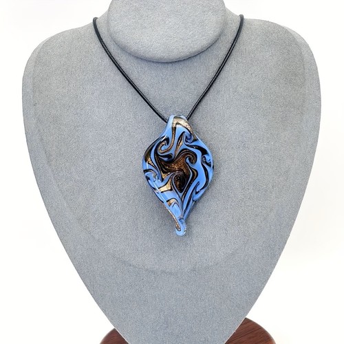 Pendant necklace blue - pendant, handmade
