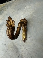 Vintage Brass Curtain Tie Back Coat Rack Hat Hook Dog Lead Hook