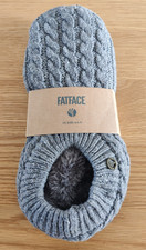 BNWT Mens Fat Face Cosy Grey Footsie Bed/Slipper Socks Size 9.5-11