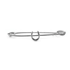 Equetech Traditional Horseshoe Stock Pin - Gold or Silver - Horse Riding