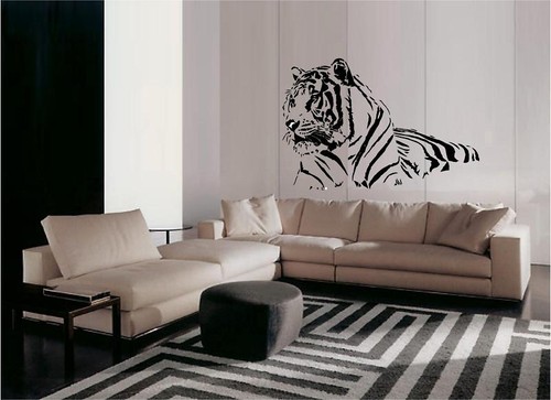 Large tiger wall - tiger-, decal