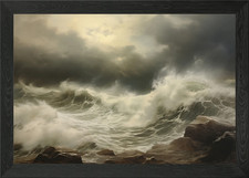 Stormy Sea Landscape Framed
