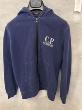 Boys Blue Cp Company Goggle Full Zip Hoodie Age 12