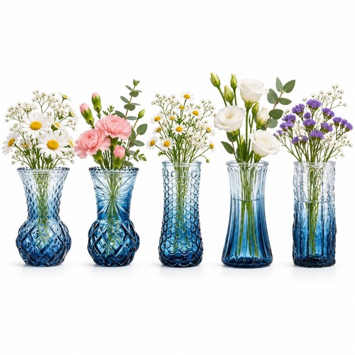 Mini glass bud vases set - mini,