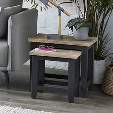 Dark Grey Oak Side Table