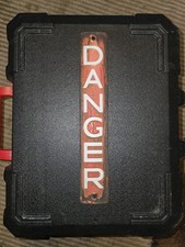 Vintage ENAMEL RED DANGER X 1