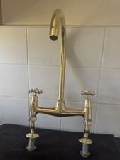 Solid Brass Farmhouse Kitchen Mixer Ideal For Belfast Sink