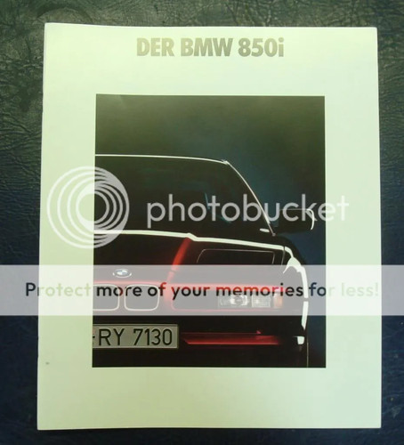 Bmw 850i car sales brochure - bmw,