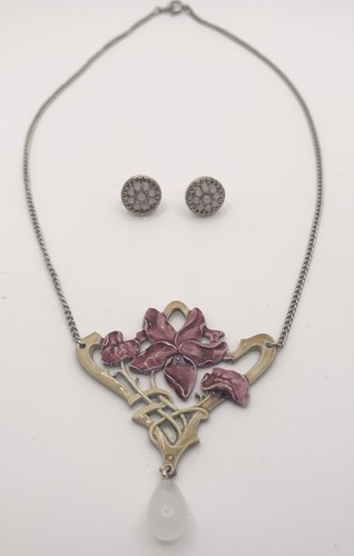 Art nouveau style enamel - art,