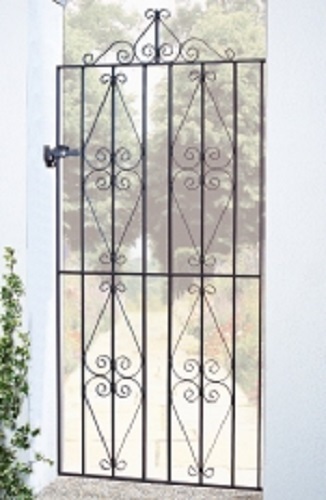 Wrought iron metal garden - wrought, side