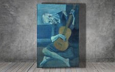 Pablo Picasso The Old Guitarist CANVAS PAINTING ART PRINT WALL 493