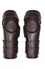 3 Strap Polo & Riding Knee Guards Original Leather Padded