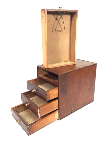 Antique tabletop wooden chest - tabletop,